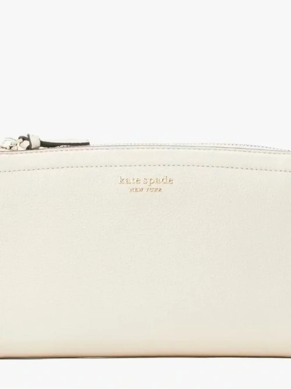 Kate Spade New York Knott Small Leather Crossbody Bag in Milk Glass Cream
